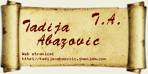 Tadija Abazović vizit kartica
